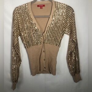 The Women’s or Girls Gold Sequins Top. GUESS. XS